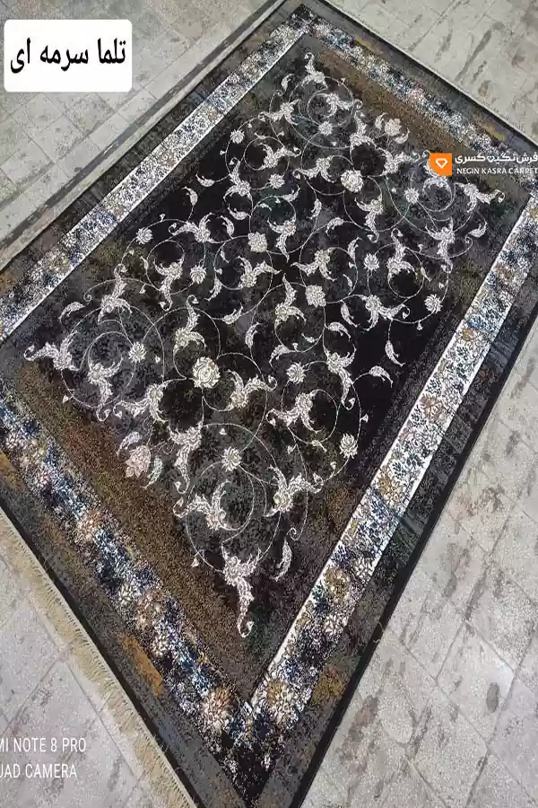 فرش تلما 440 شانه نگین کسری کاشان